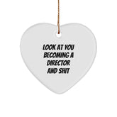 Funny Director Heart Ornament Gifts from Men to Women for Christmas Unique Director Friends - Image 1